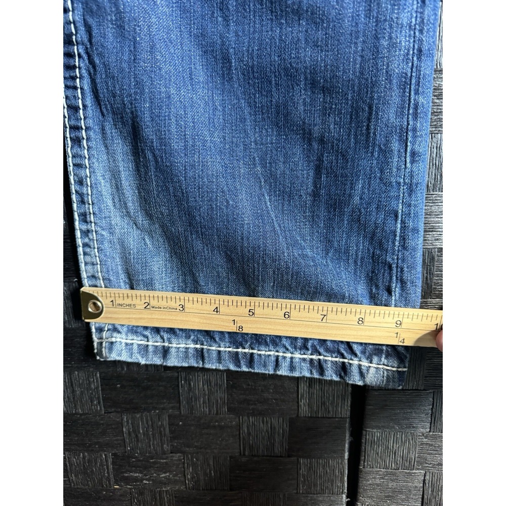 Express Mens 34x31 Jeans Classic Low Rise Boot Cut Kingston Denim *see Note* - Picture 7 of 16